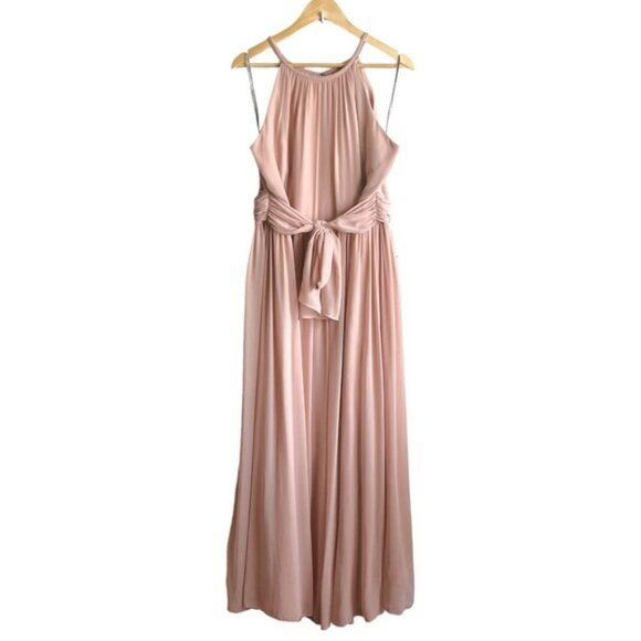 Monique Lhuillier Daniela Gown Size 22 Blush Pink Bridesmaid - Picture 14 of 14
